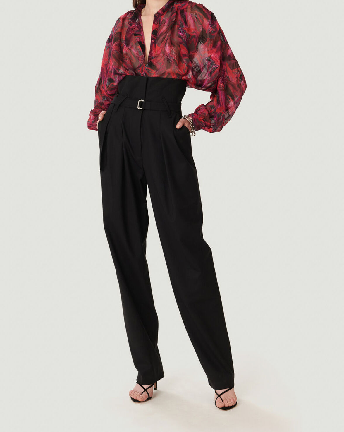 FOLARDI ULTRA HIGH RISE TROUSER PANTS image number null